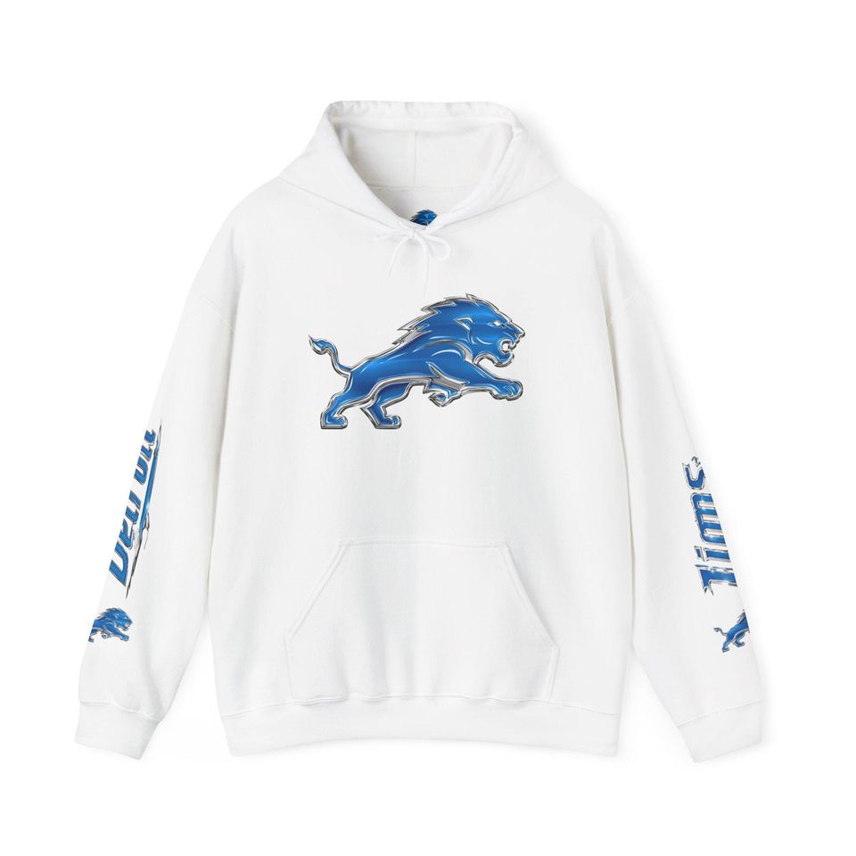 Detroit Lions Hoodie, Chrome Edition Pullover