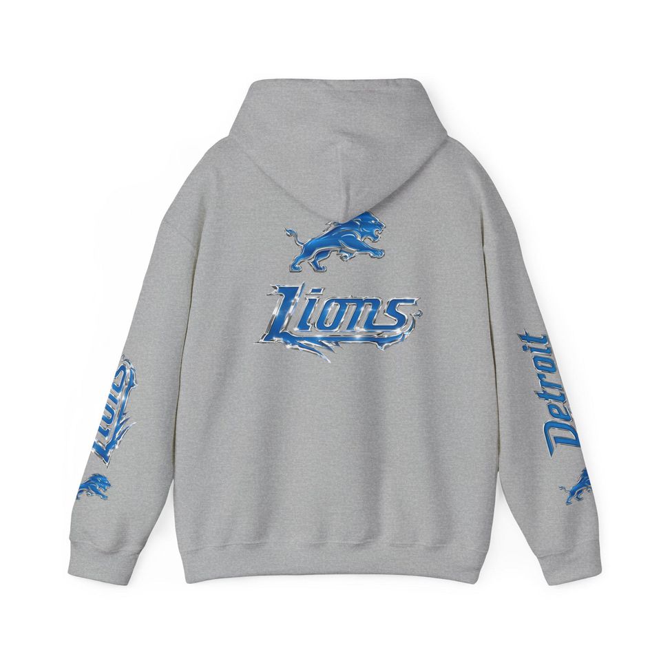 Detroit Lions Hoodie, Chrome Edition Pullover