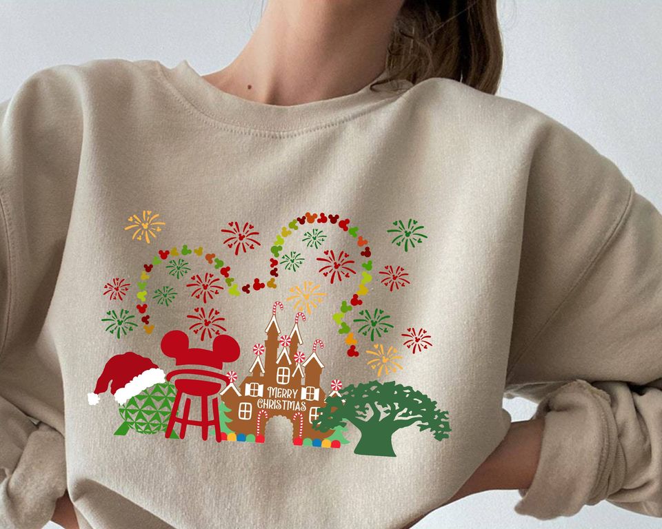 Disney Christmas Sweatshirt, Magic Kingdom Christmas Sweatshirt