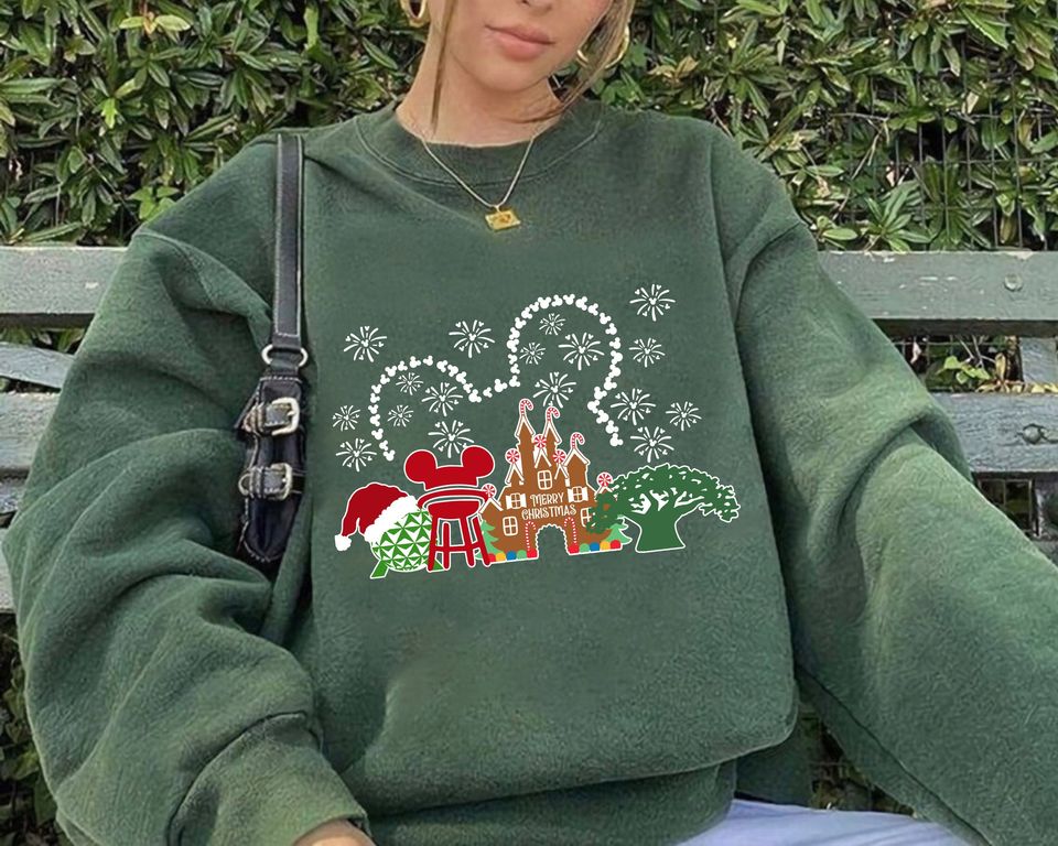Disney Christmas Sweatshirt, Magic Kingdom Christmas Sweatshirt