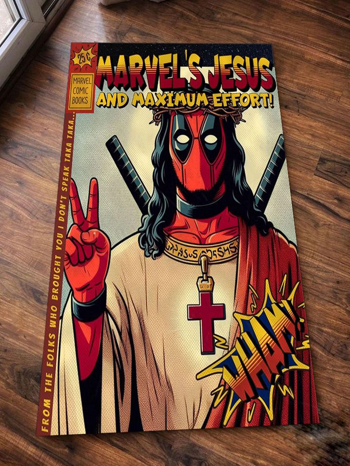 Deadpool Rug: Anti-Hero Comic Decor - Polyester Floor Rug