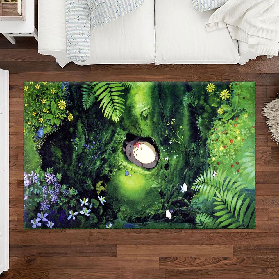 Ghibli Totoro Rug, Japanese Anime Decor