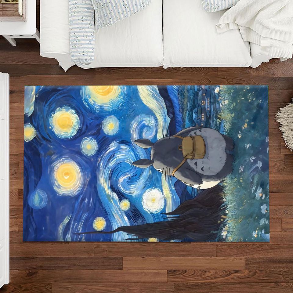 Ghibli Totoro Rug, Japanese Anime Decor