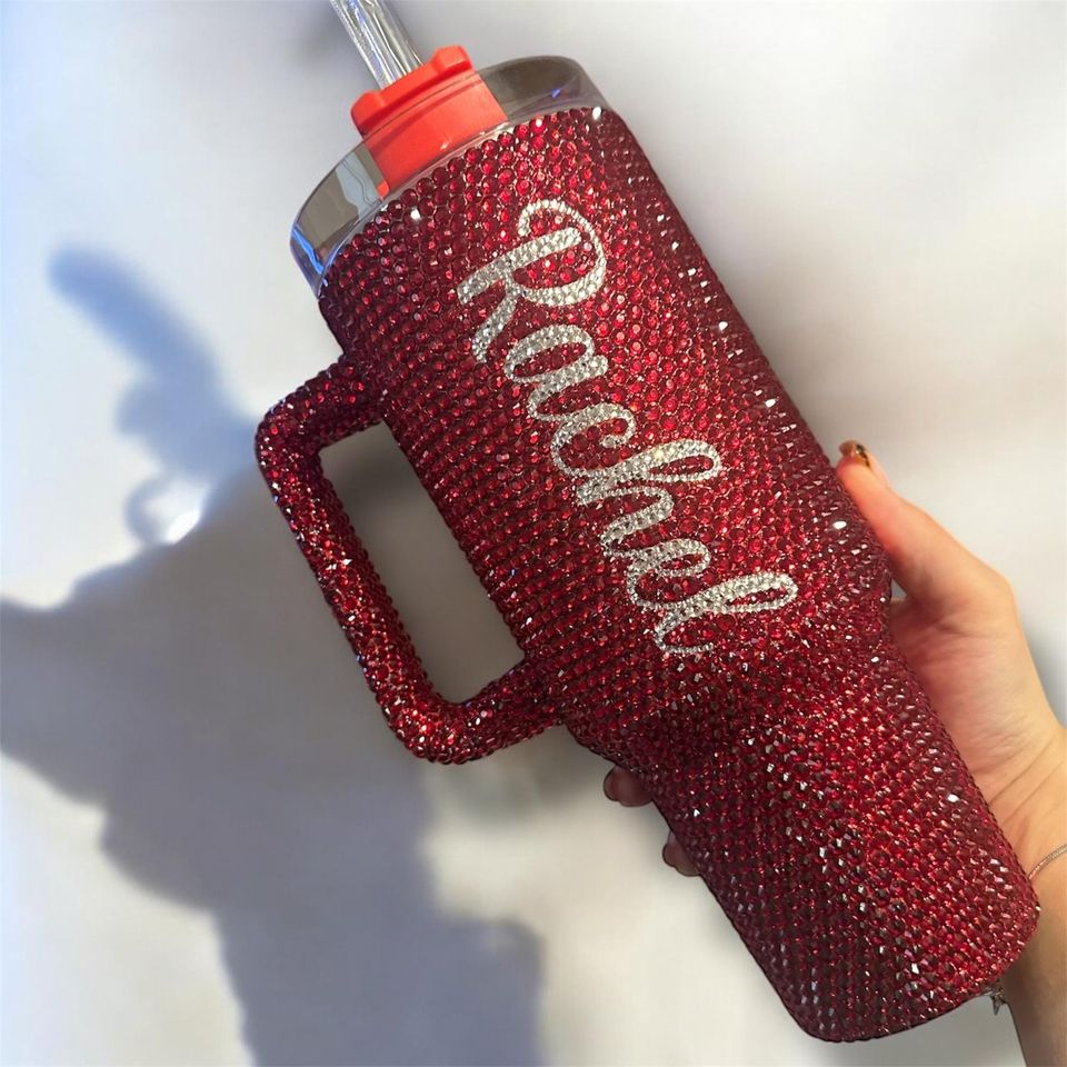 40 Oz Bling Tumbler Dr Pepper Inspired