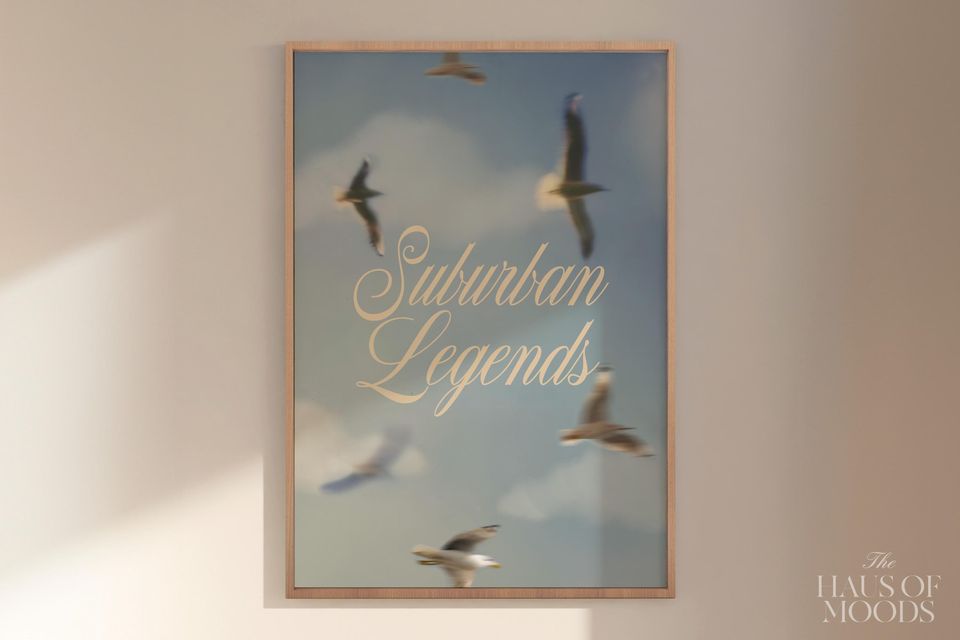 Suburban Legends Poster: Music Song Lyrics Wall Art