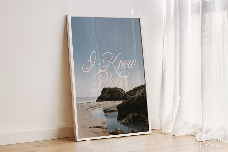 I know Places Poster | 89 Album Poster |  Wall Art | Preppy Wall Art | Wildest Dreams Song Poster