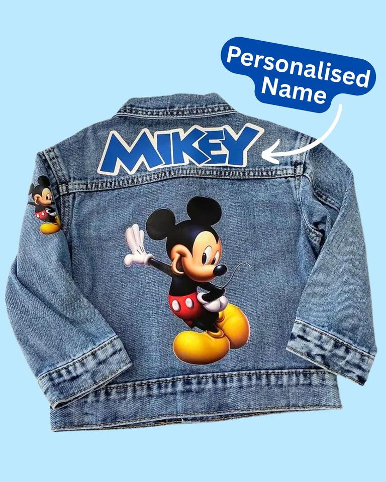 Mickey  Mouse Custom Denim Jacket, Gift For Fans
