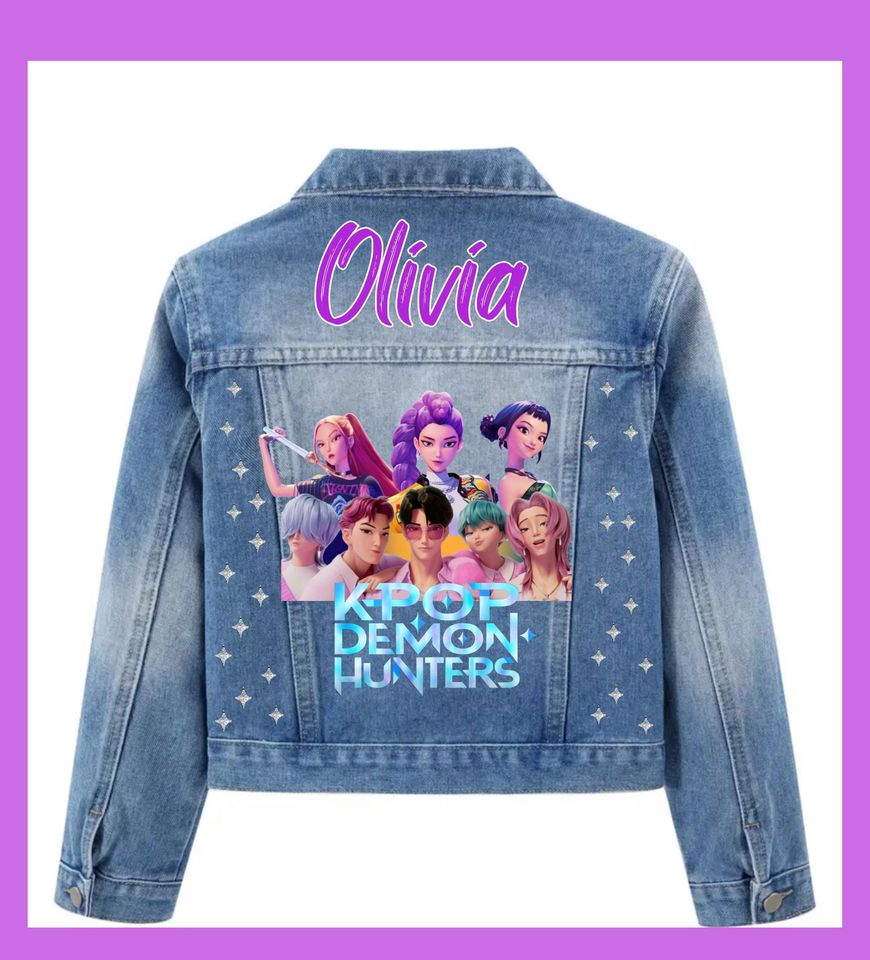 Custom Denim Jacket K Pop Demon Hunters Java Boys