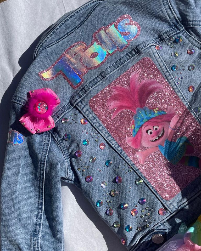 Trolls Custom Denim Jacket, Gift For Fans