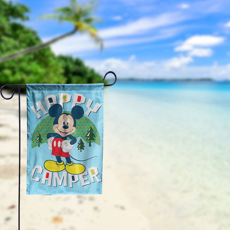 Happy Camper Flag, Disney Mickey Garden Flag