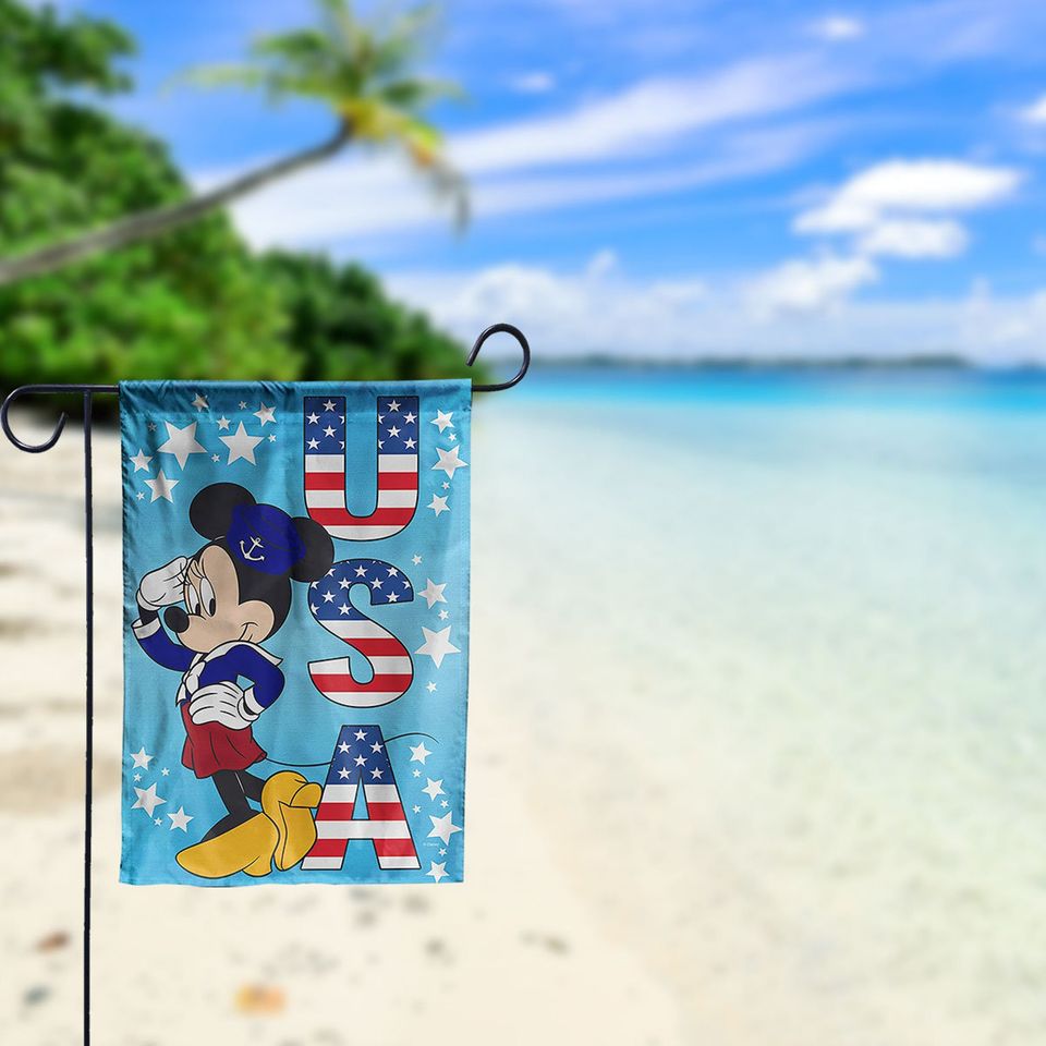 Disney Minnie Mouse Usa Flag, Disney Patriot Day Flag
