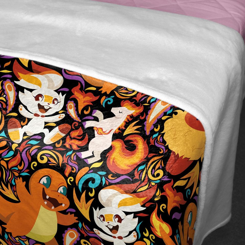 Charmander Fleece Blanket, Baby Throw