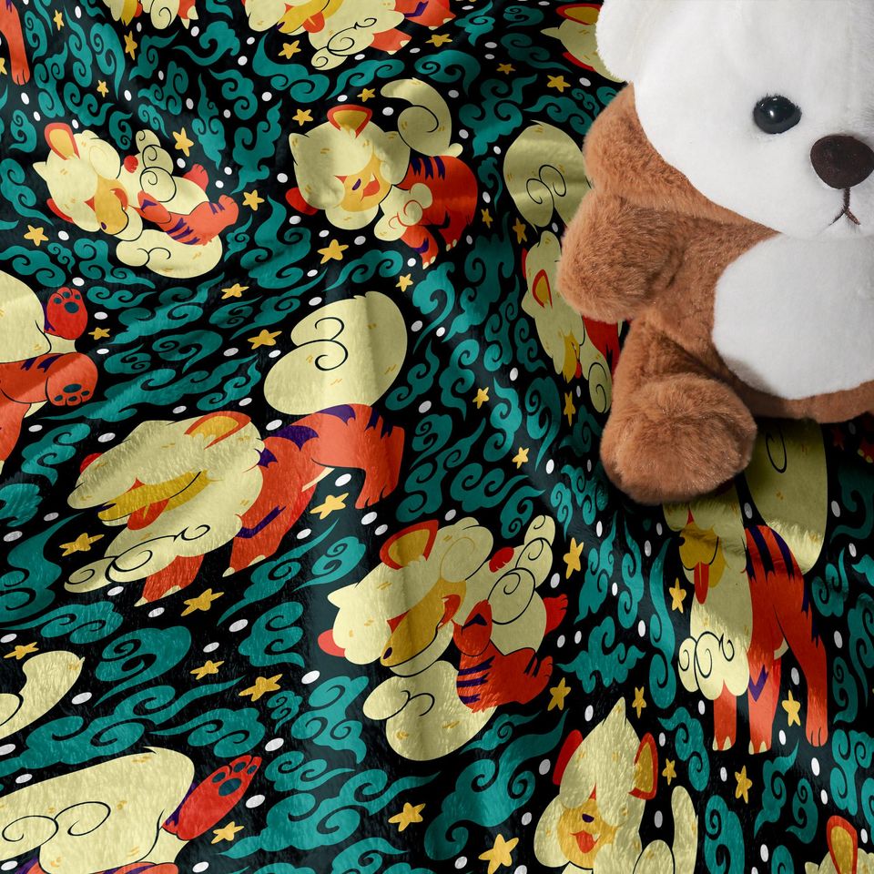 Hisuian Growlithe Fleece Blanket