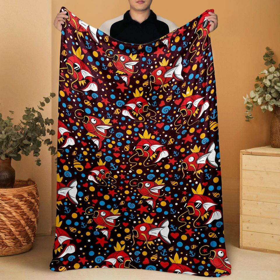 Magikarp Fleece Blanket - Baby Throw Blanket
