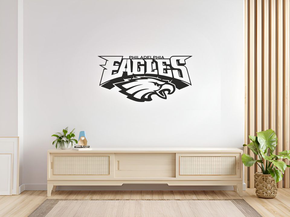 Philadelphia Eagles LED Wall Art: RGB Color Changing football Decor