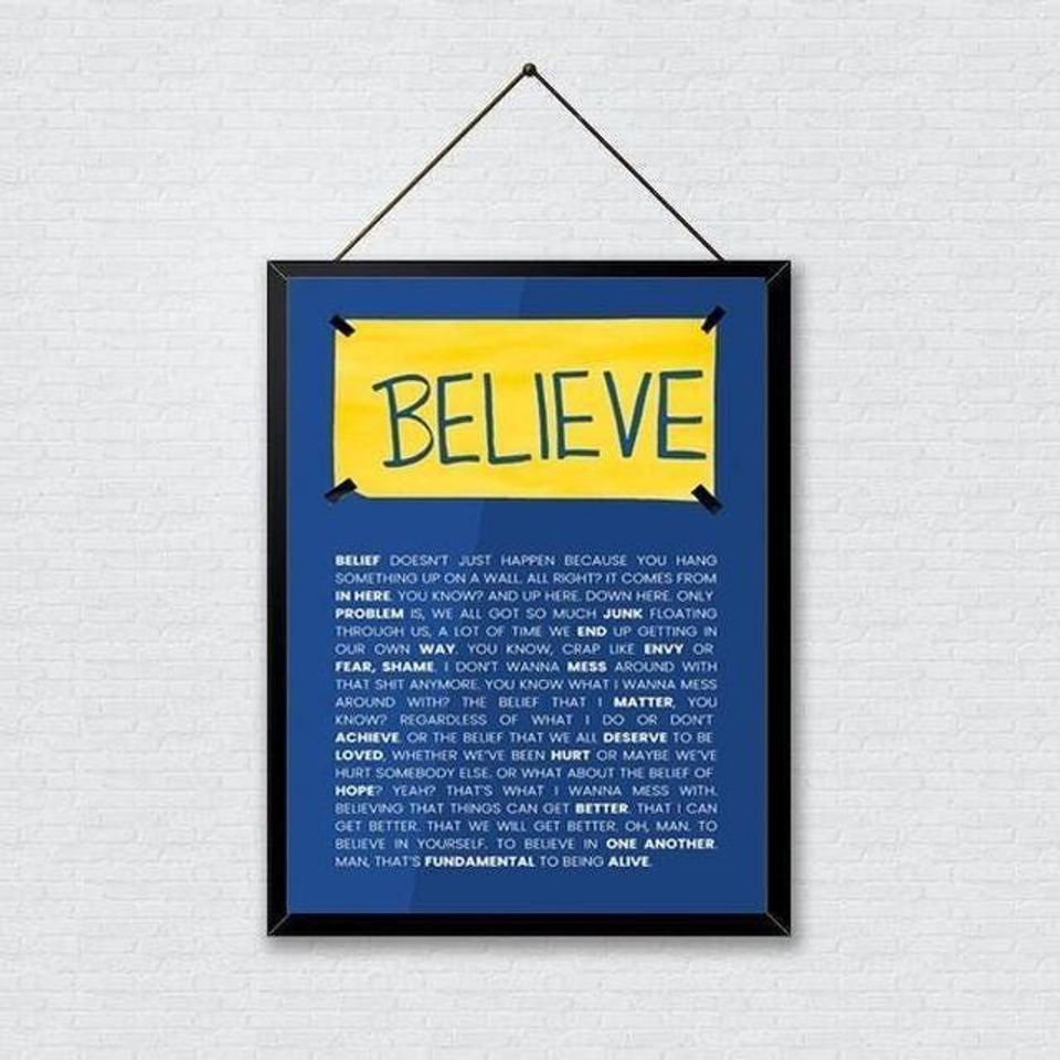 Ted Lasso Believe Speech Quotes Poster - Premium Matte Vertical Poster