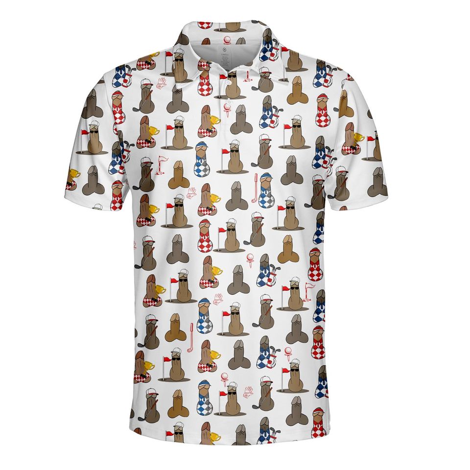 Funny Golf Polo Shirt for Men and Women, Short Sleeve Button-Up, Golf Lover Gift, Bachelor Gift