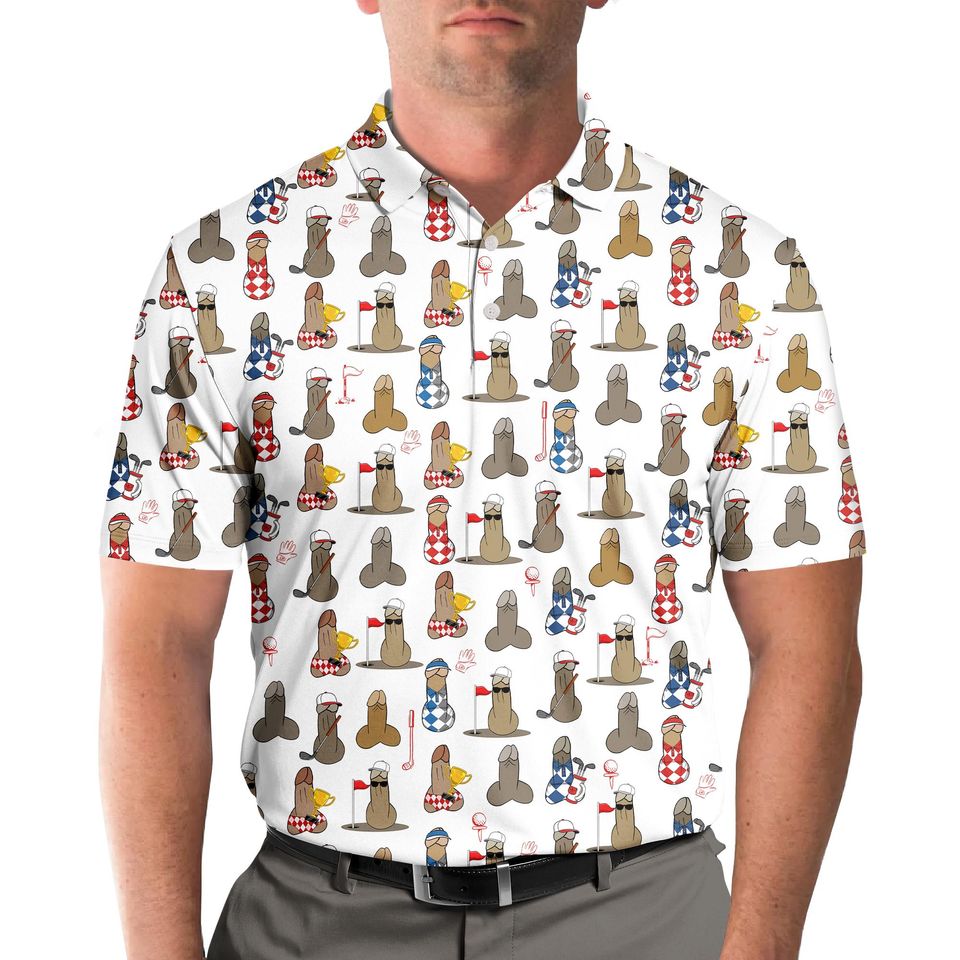 Funny Golf Polo Shirt for Men and Women, Short Sleeve Button-Up, Golf Lover Gift, Bachelor Gift