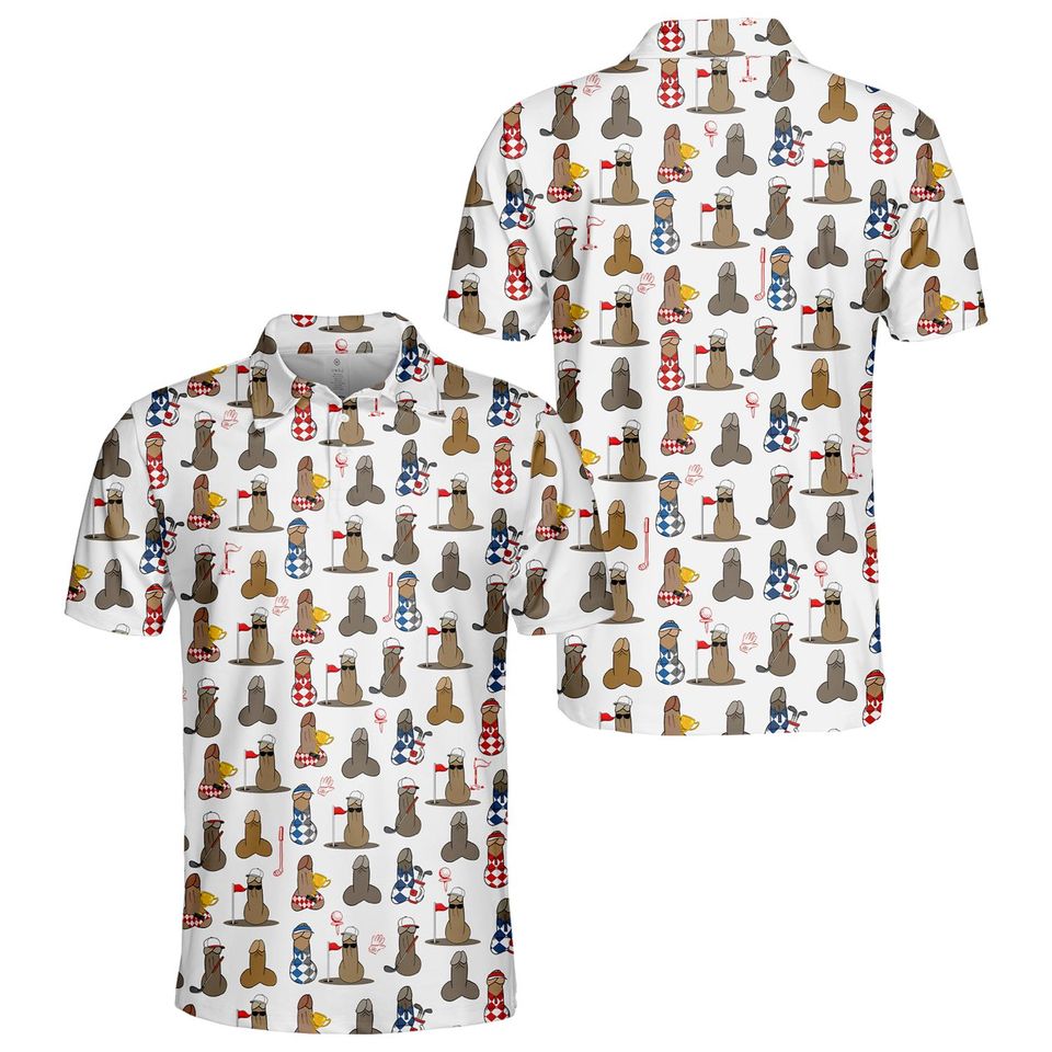 Funny Golf Polo Shirt for Men and Women, Short Sleeve Button-Up, Golf Lover Gift, Bachelor Gift