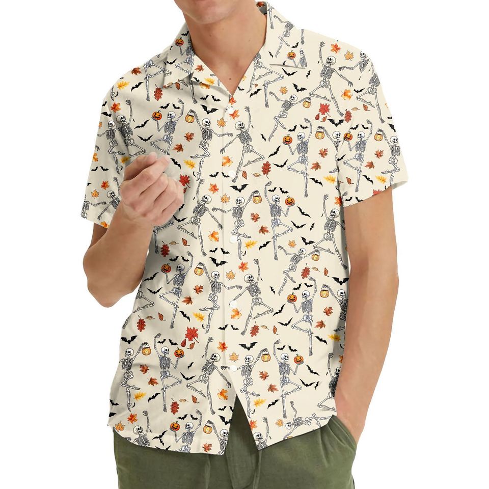 Dancing Skeleton Halloween Shirt for Men Women Youth