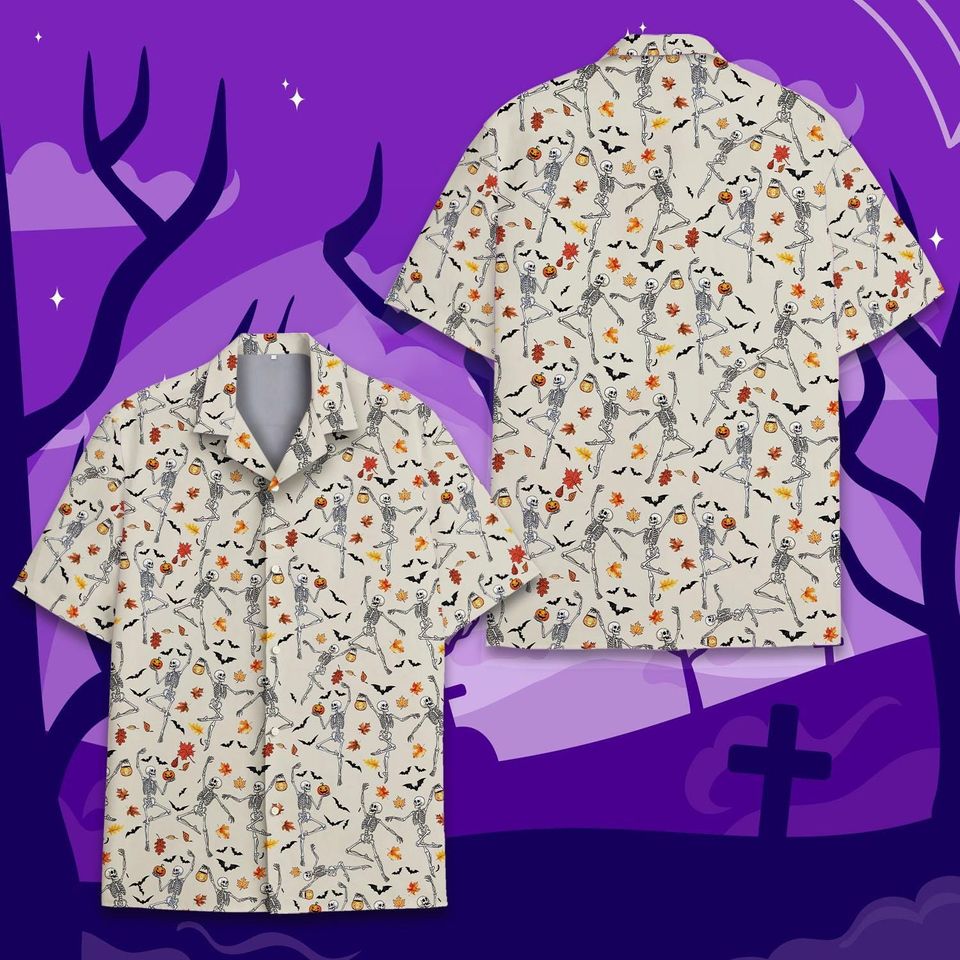 Dancing Skeleton Halloween Shirt for Men Women Youth