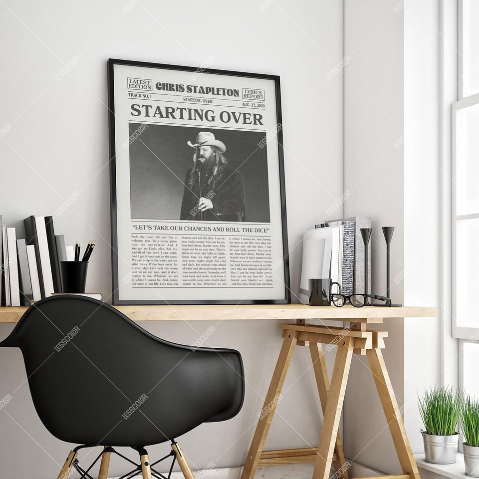 Chris Stapleton Lyrics Poster - Premium Matte Vertical