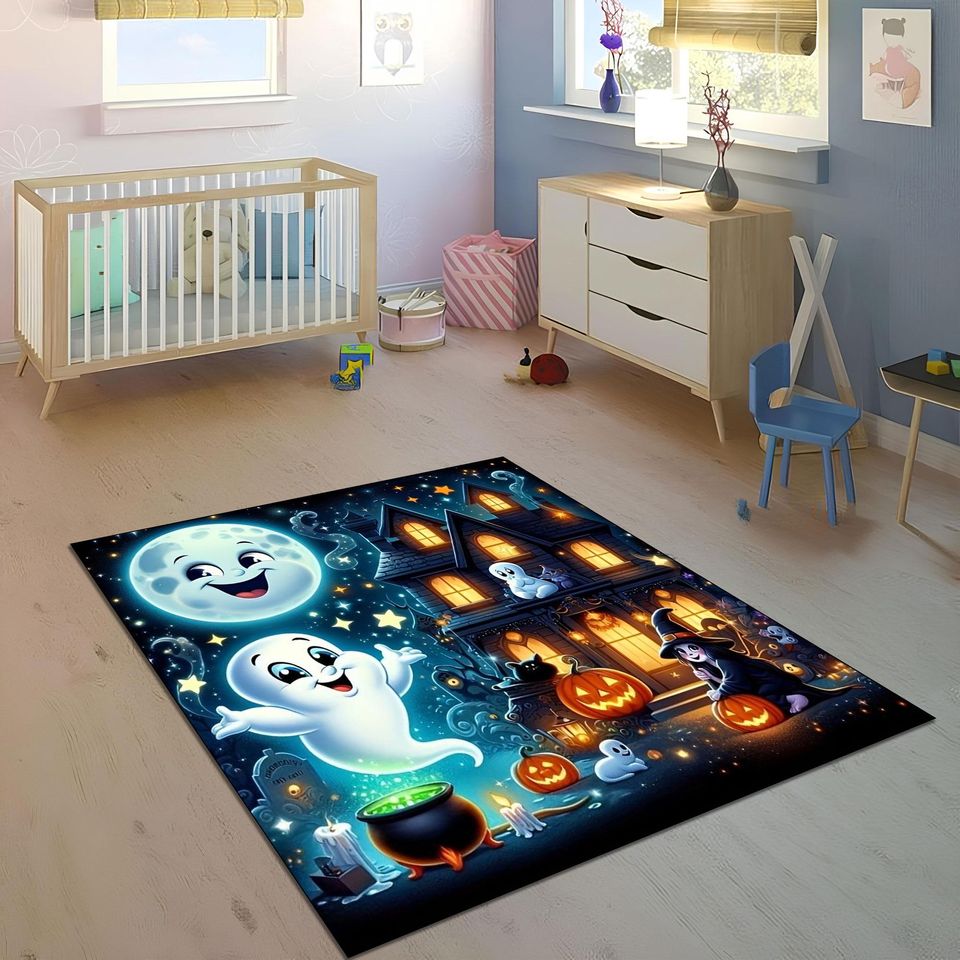 Halloween Ghost Rug – Spooky Haunted House Kids Decor