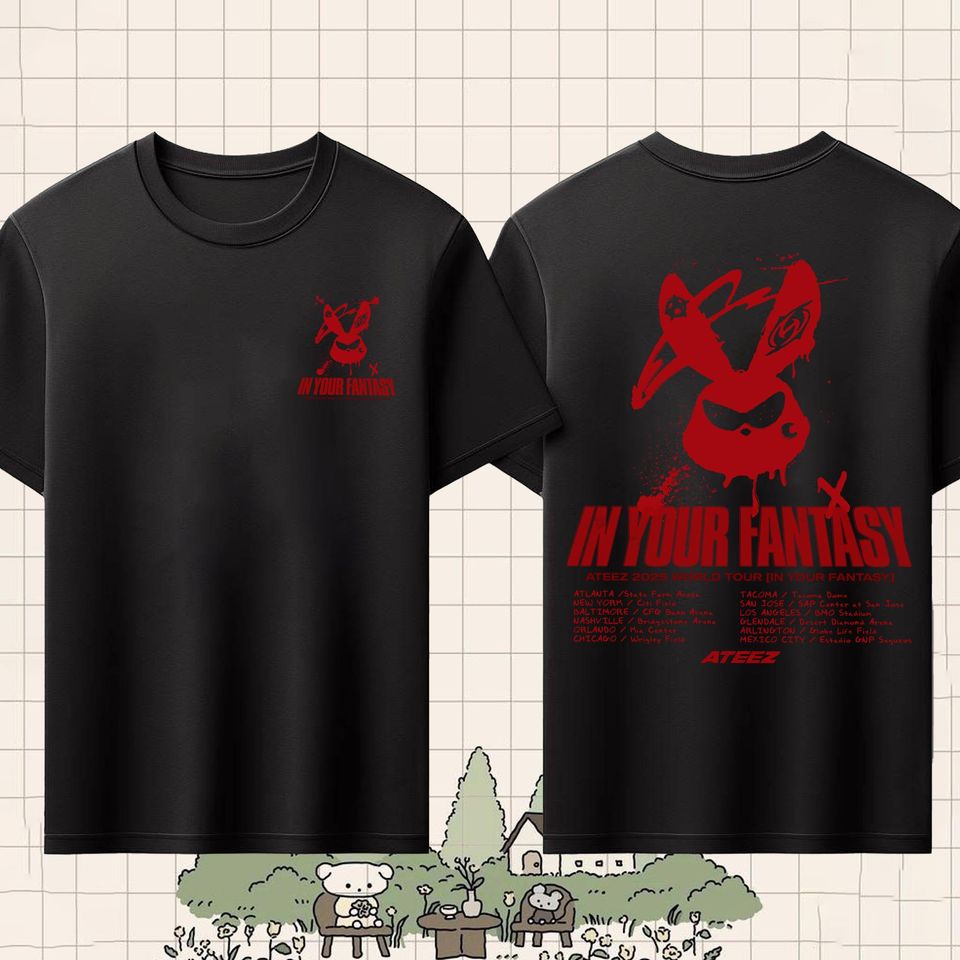 Ateez 2025 World Tour In You Fantasy Double Sided T-Shirt