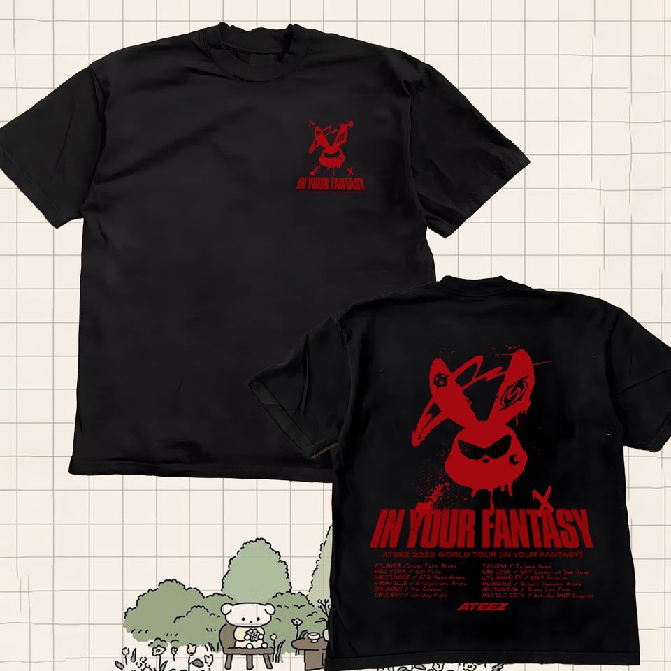 Ateez 2025 World Tour In You Fantasy Double Sided T-Shirt