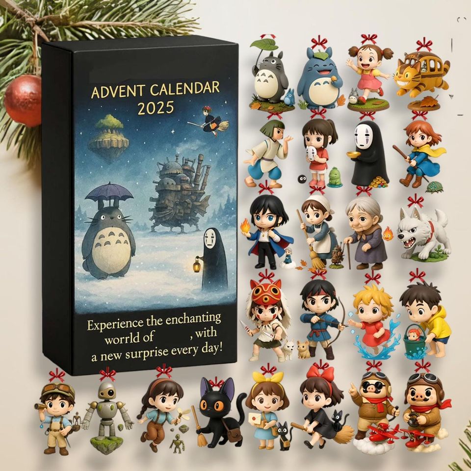 Studio Ghibli Acrylic Advent Calendar Figures - 24pcs Christmas Countdown Decor