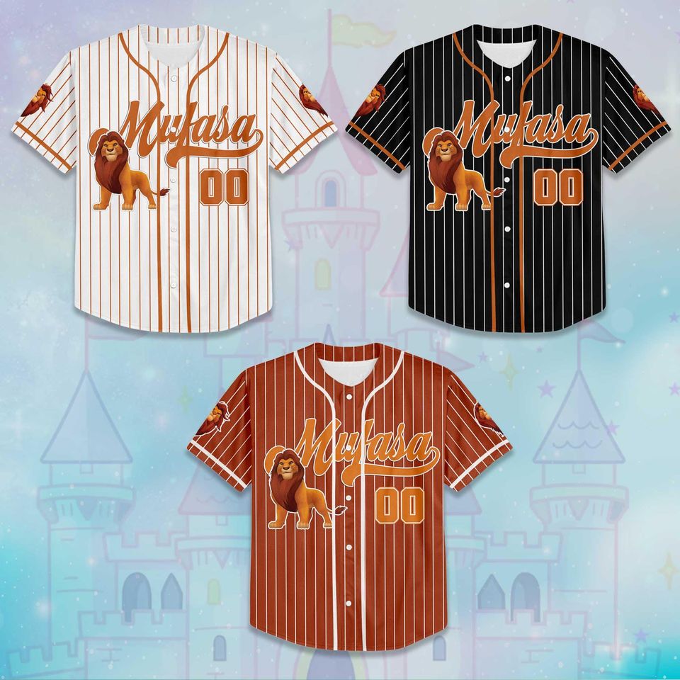 Personalized Mufasa The Lion King Baseball Jersey, Custom Mufasa Jersey Shirt, The Lion King Baseball Jersey, The Lion King Birthday Gift
