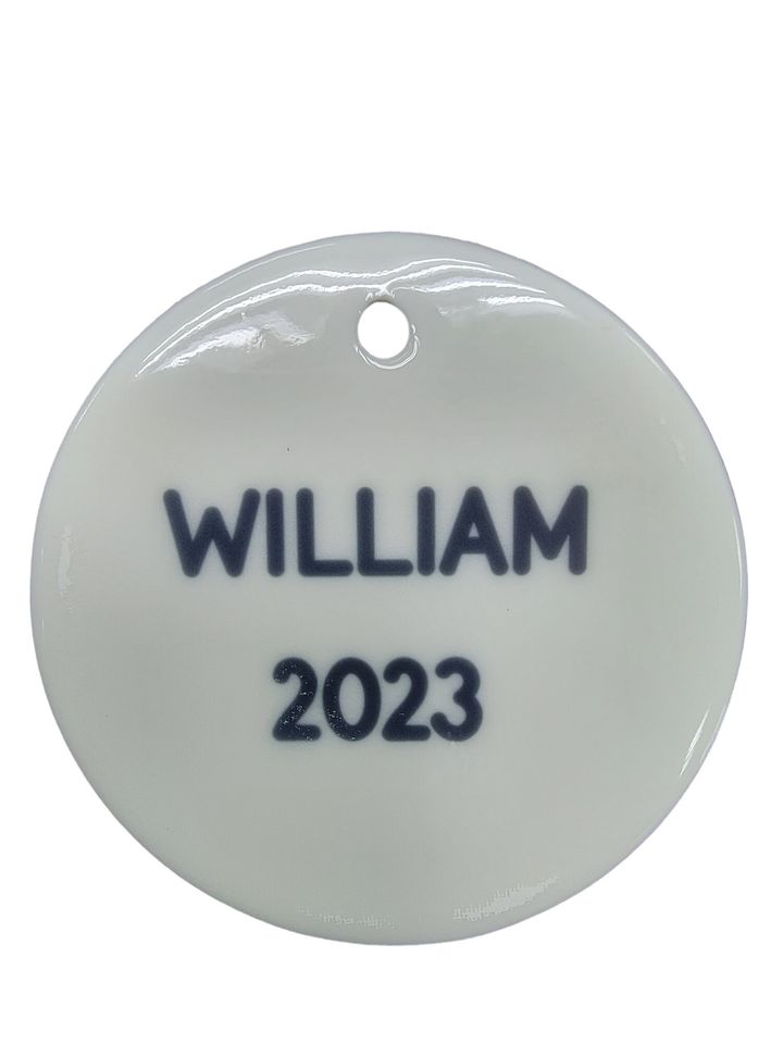 Personalized NASA Logo Ceramic Ornament - Space Christmas Decor