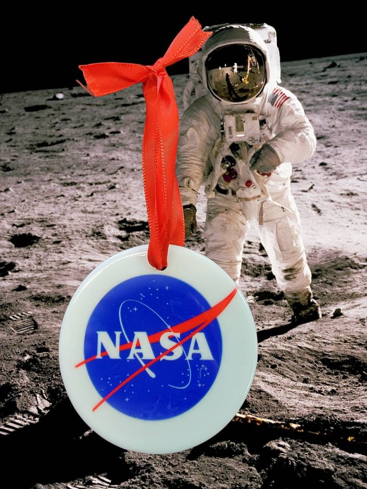 Personalized NASA Logo Ceramic Ornament - Space Christmas Decor
