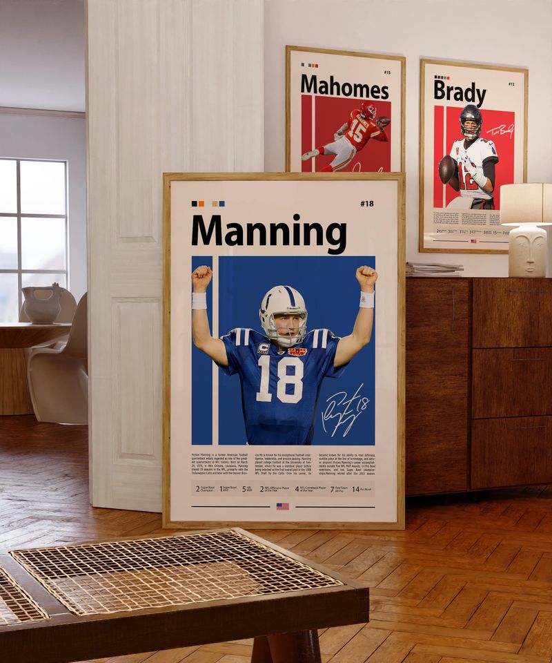 Peyton Manning, USA, Indianapolis , Denver Broncos, Poster