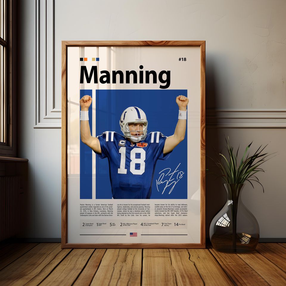 Peyton Manning, USA, Indianapolis , Denver Broncos, Poster