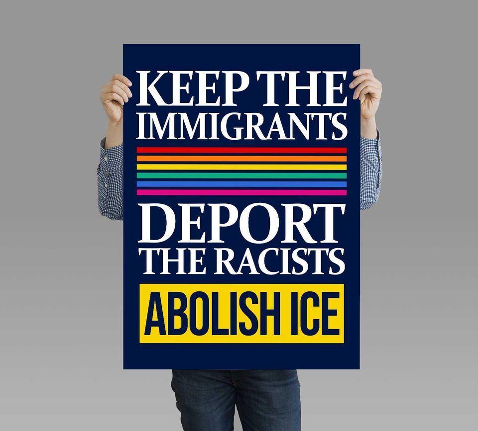 Resist Poster: Abolish Ice Political Protest Sign