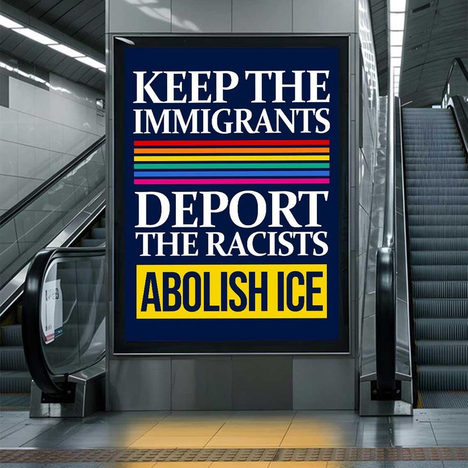 Resist Poster: Abolish Ice Political Protest Sign