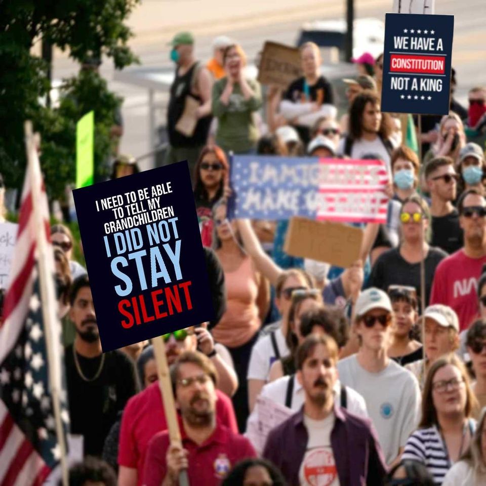Resist Protest Sign Printable: No Kings in America Poster