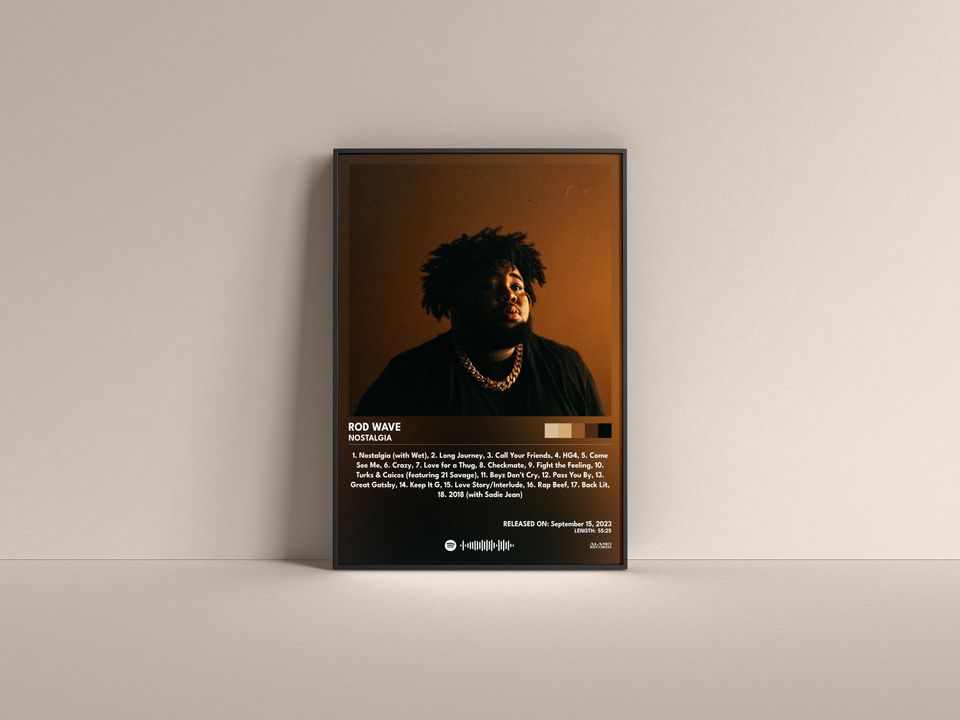 Rod Wave Nostalgia Poster, Rod Wave Nostalgia Gift Poster