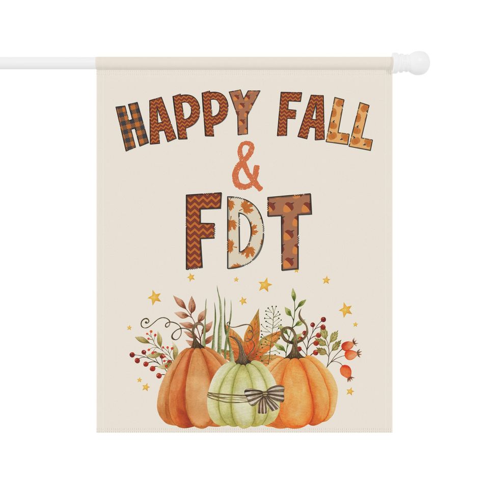 Happy Fall Anti-Trump Garden Flag | 2-Sided FDT Flag
