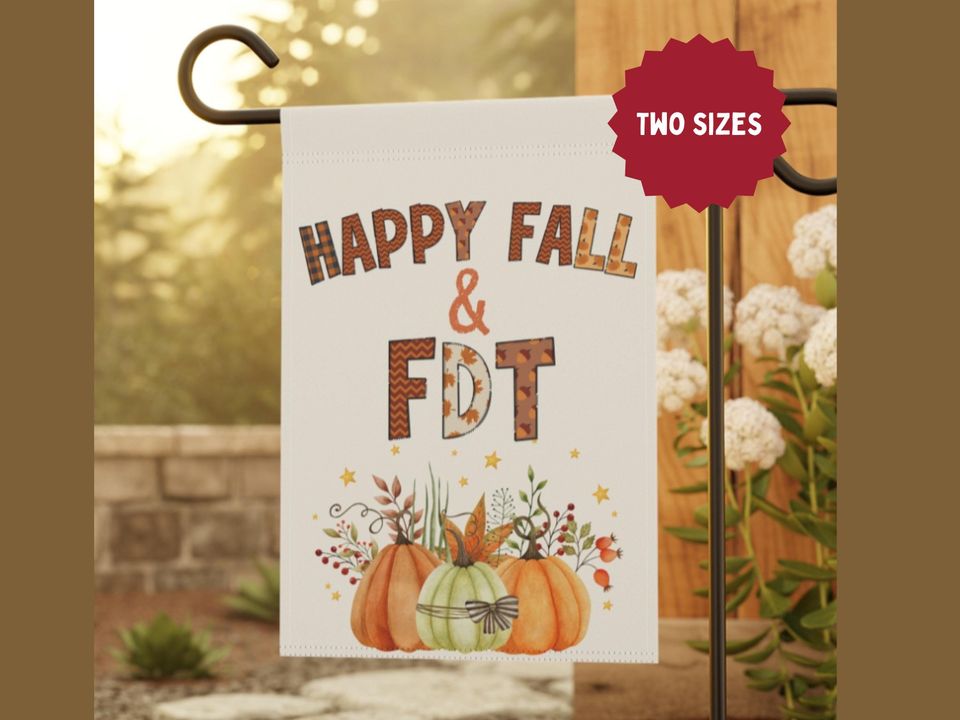 Happy Fall Anti-Trump Garden Flag | 2-Sided FDT Flag
