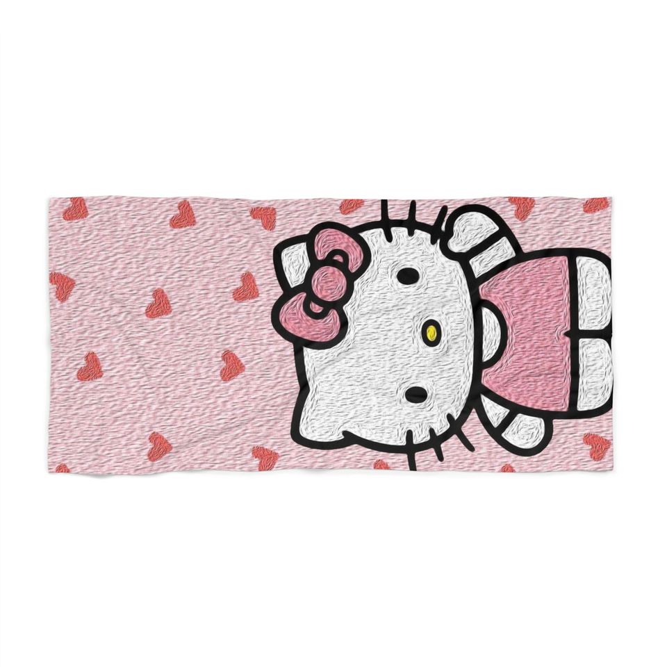 Hello Kitty Beach Towel,GF Gift,Towel,Fabric Towel