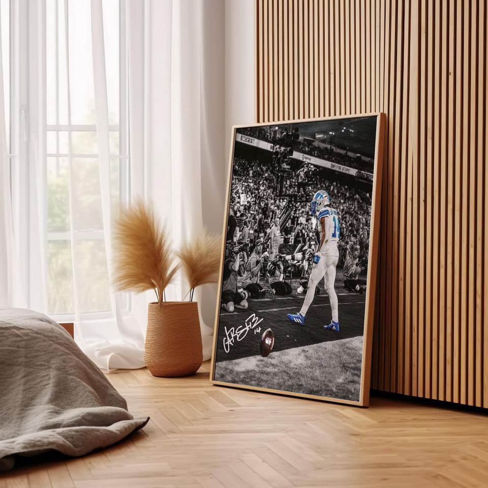 Amon-Ra St Brown Poster Signed Football Poster