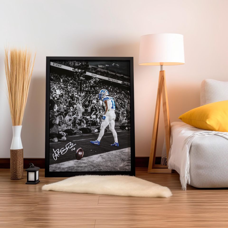 Amon-Ra St Brown Poster Signed Football Poster