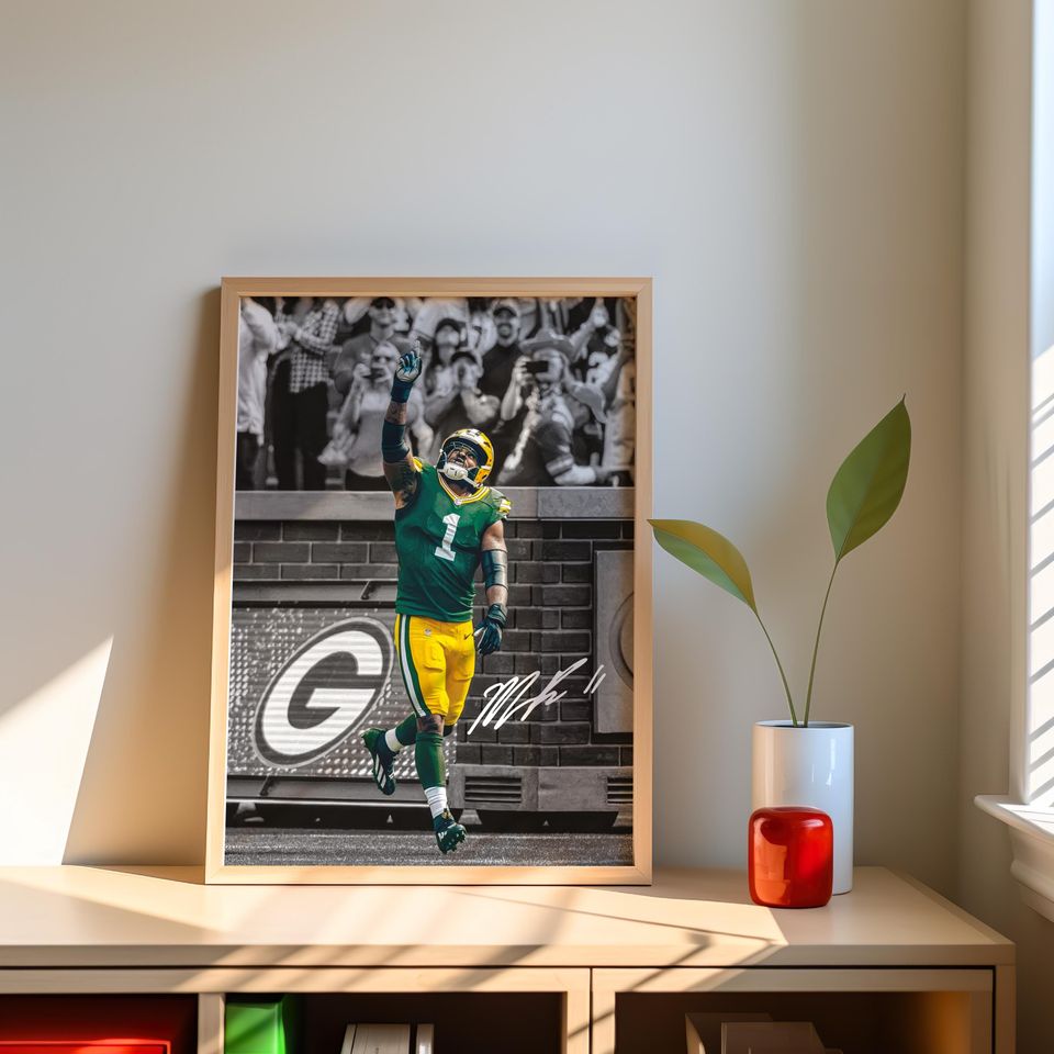 Micah Parsons Poster, Signed Football Poster
