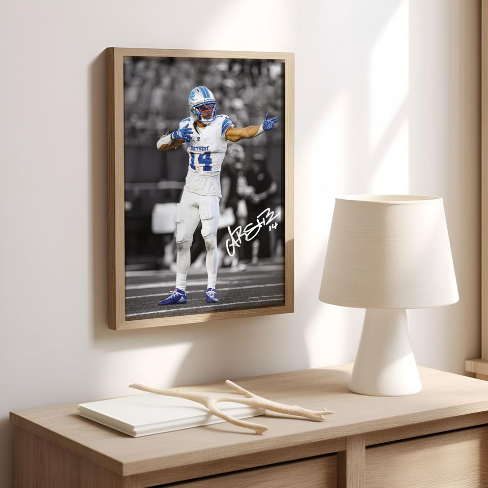 Amon-Ra St Brown Poster Signed Football Poster