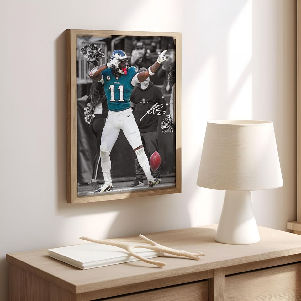 AJ Brown Poster,  Signed Football Poster