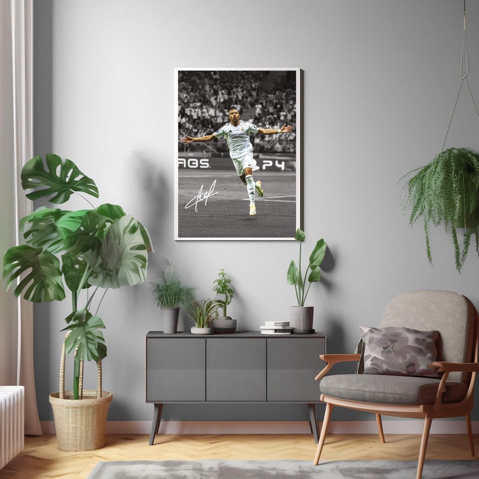 Kylian Mbappe Poster Signed Football Poster