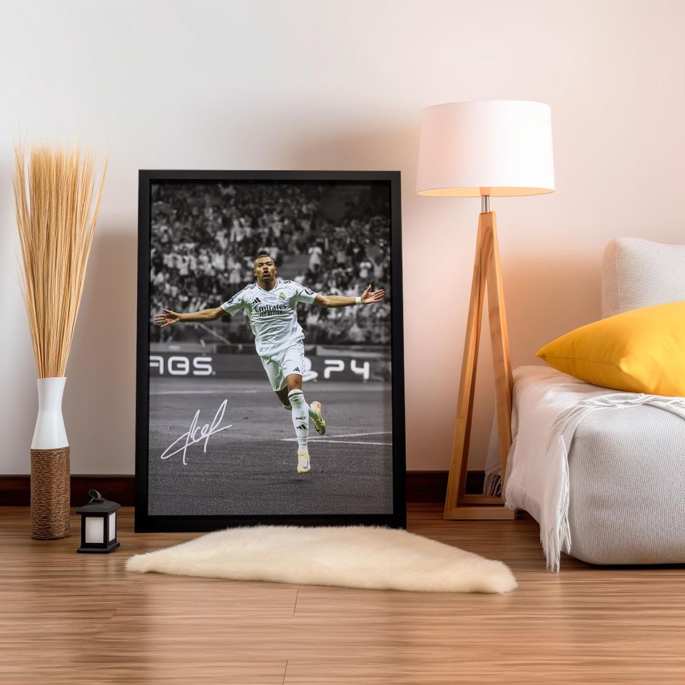 Kylian Mbappe Poster Signed Football Poster
