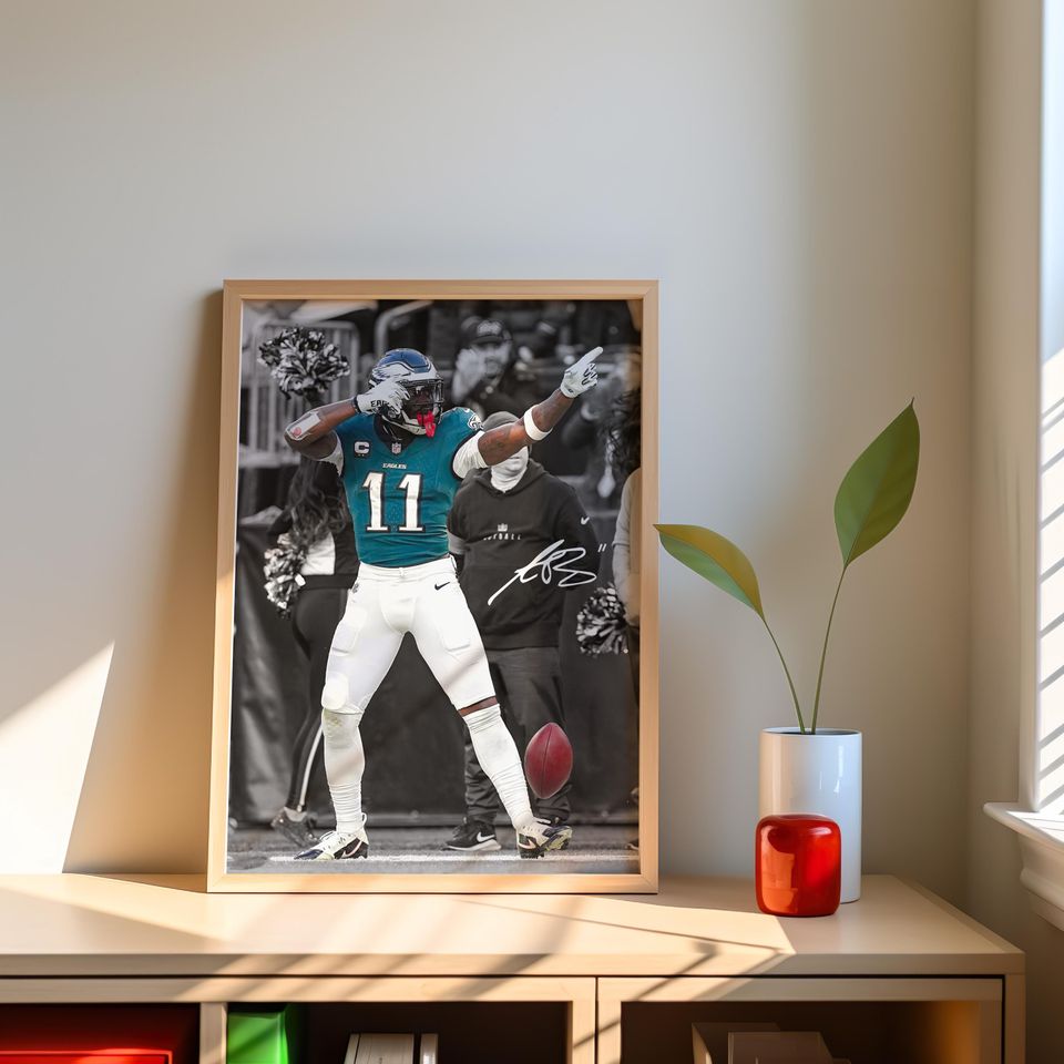 AJ Brown Poster,  Signed Football Poster